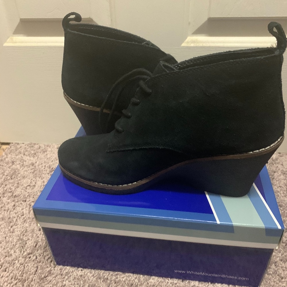 Wedged Suede Booties